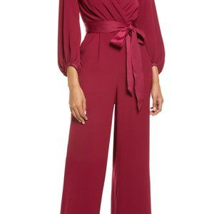 Eliza J Long Sleeve Wide Leg Jumpsuit